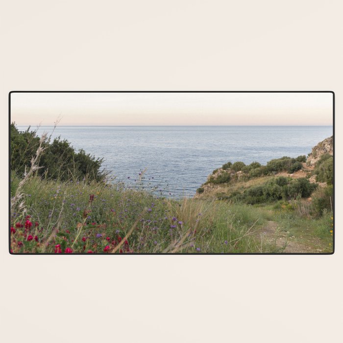 Dreamy Sicilian Sunset - Beautiful Scopello Photo Art Print - Italy Travel Photography - Photograph Desk Mat Gallery Image 3