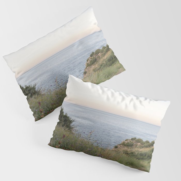 Dreamy Sicilian Sunset - Beautiful Scopello Photo Art Print - Italy Travel Photography - Photograph Pillow Sham Gallery Image 3