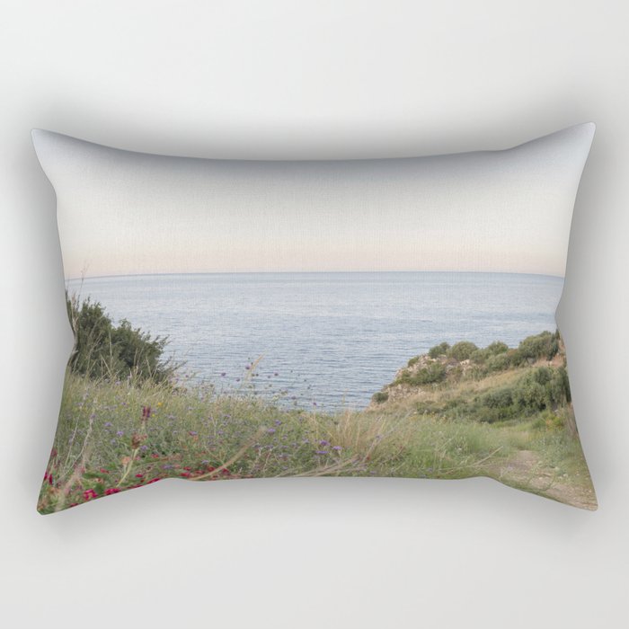 Dreamy Sicilian Sunset - Beautiful Scopello Photo Art Print - Italy Travel Photography - Photograph Rectangular Pillow Gallery Image 2
