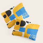 Mid Century Modern abstract Minimalist Fun Colorful Shapes Patterns Ikea Yellow & Blue Pillow Sham Gallery Image 3