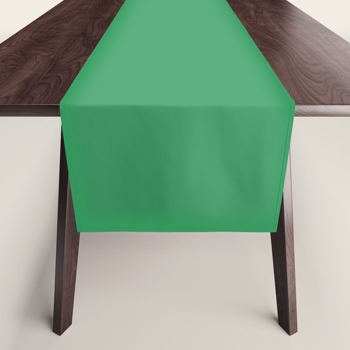 KELLY GREEN SOLID COLOR Table Runner Gallery Image 1