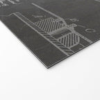 Acoustic Guitar Patent - Guitar Player Music Lover Art - Black Chalkboard Welcome Mat Gallery Image 2