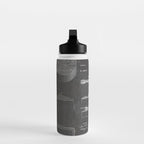 Acoustic Guitar Patent - Guitar Player Music Lover Art - Black Chalkboard Water Bottle Gallery Image 3