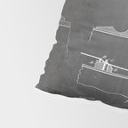 Acoustic Guitar Patent - Guitar Player Music Lover Art - Black Chalkboard Pillow Sham Gallery Image 4