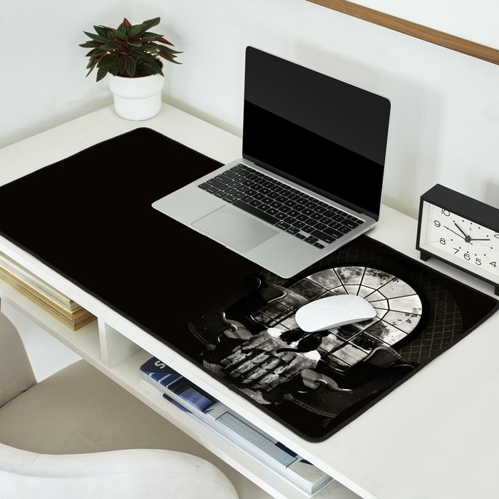 Room Skull B&W Desk Mat Gallery Image 2