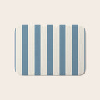 Blue And Cream Vertical Stripes Bath Mat Gallery Image 1