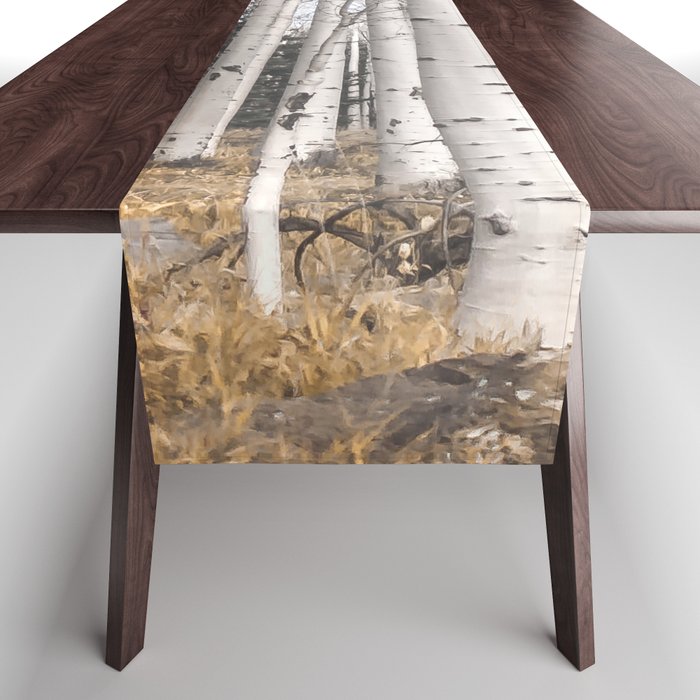 Trees of Reason - Birch Forest Table Runner Gallery Image 1