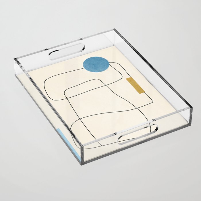 minimal geometric art Acrylic Tray Gallery Image 1