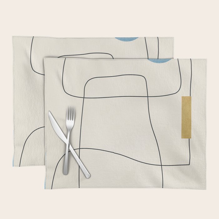 minimal geometric art Placemat Gallery Image 1