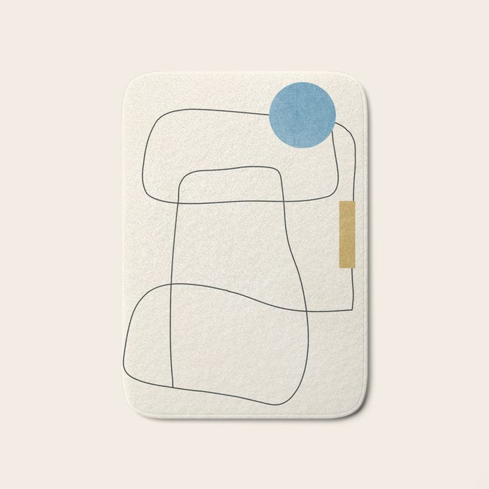 minimal geometric art Bath Mat Gallery Image 1