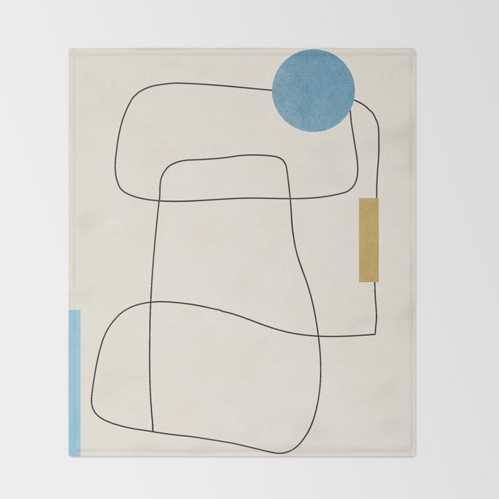minimal geometric art Throw Blanket Gallery Image 2