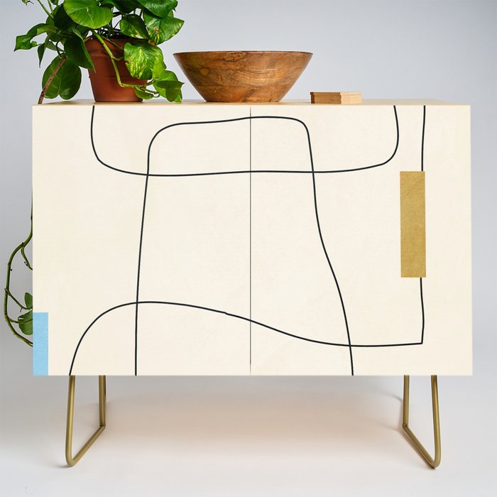 minimal geometric art Credenza Gallery Image 1