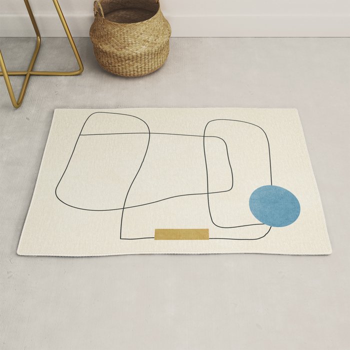 minimal geometric art Rug Gallery Image 1