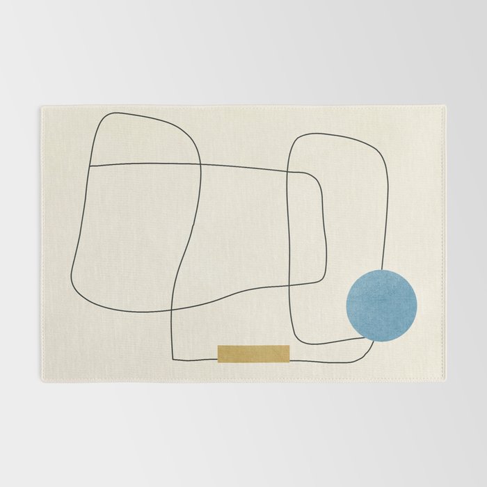 minimal geometric art Rug Gallery Image 2
