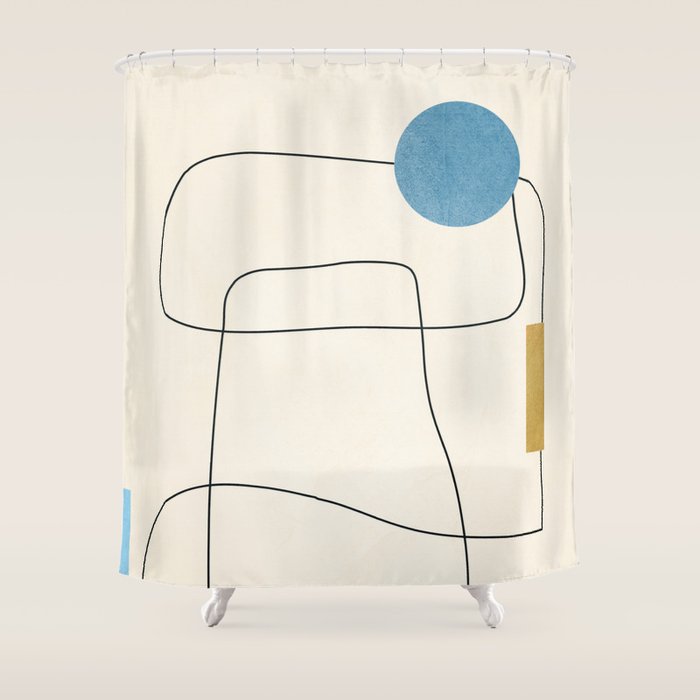 minimal geometric art Shower Curtain Gallery Image 1