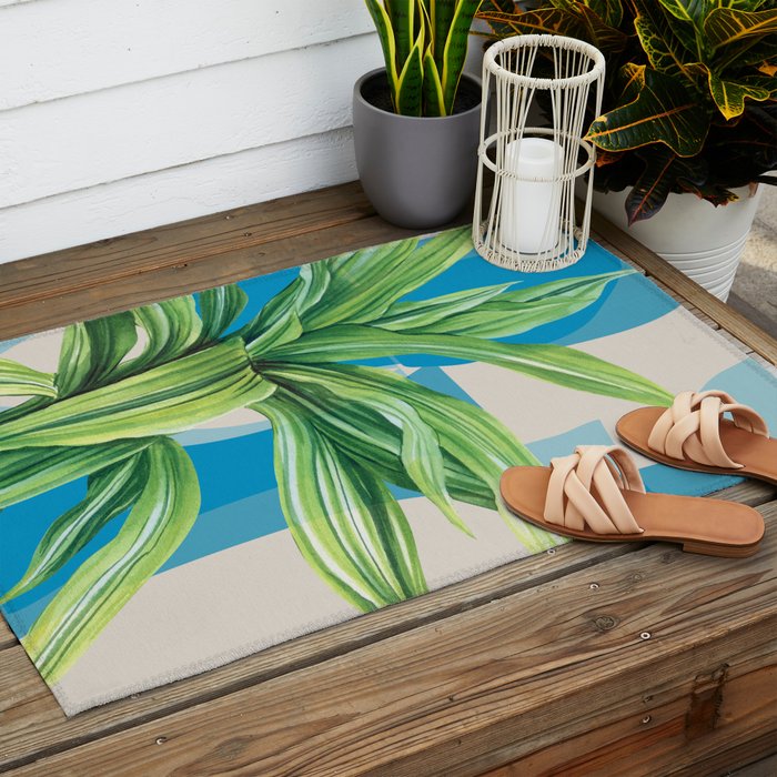 Tropical Geometry 81 Outdoor Rug Gallery Image 2