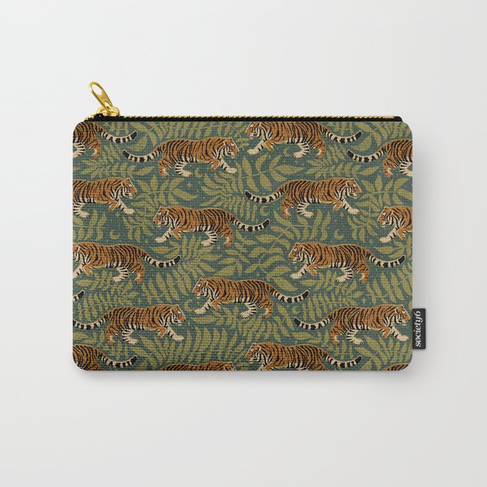 Tigers - forest and fern Carry All Pouch Gallery Image 1