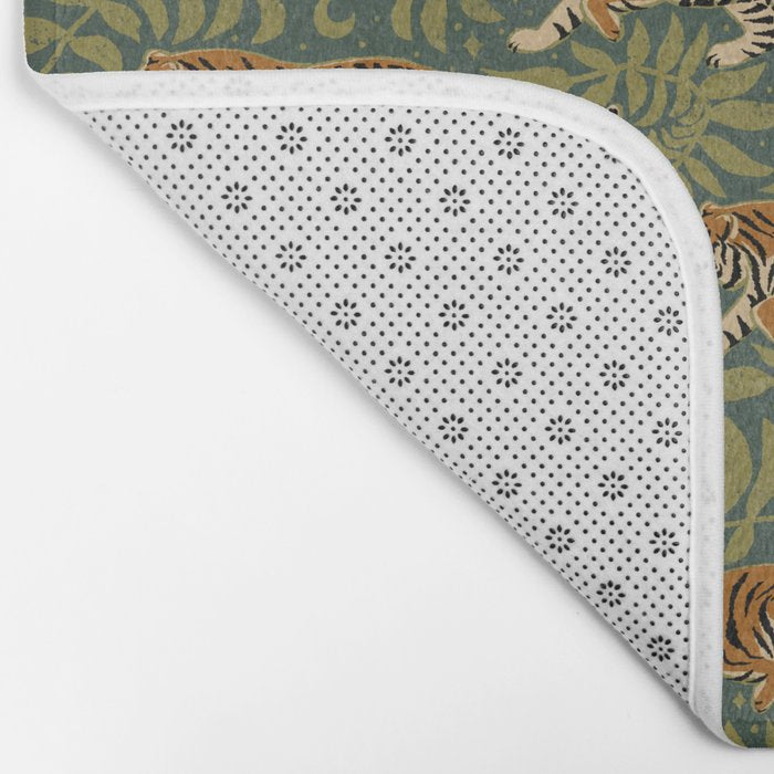 Tigers - forest and fern Bath Mat Gallery Image 2