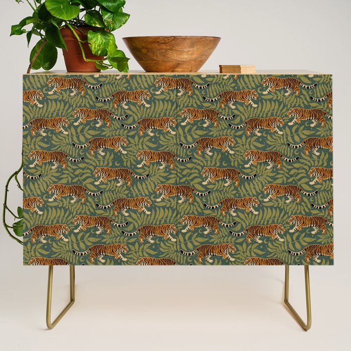 Tigers - forest and fern Credenza Gallery Image 1