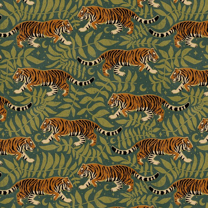 Tigers - forest and fern Coffee Mug Gallery Image 2