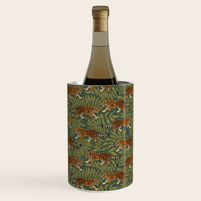 Tigers - forest and fern Wine Chiller Gallery Image 1