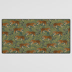 Tigers - forest and fern Desk Mat Gallery Image 3