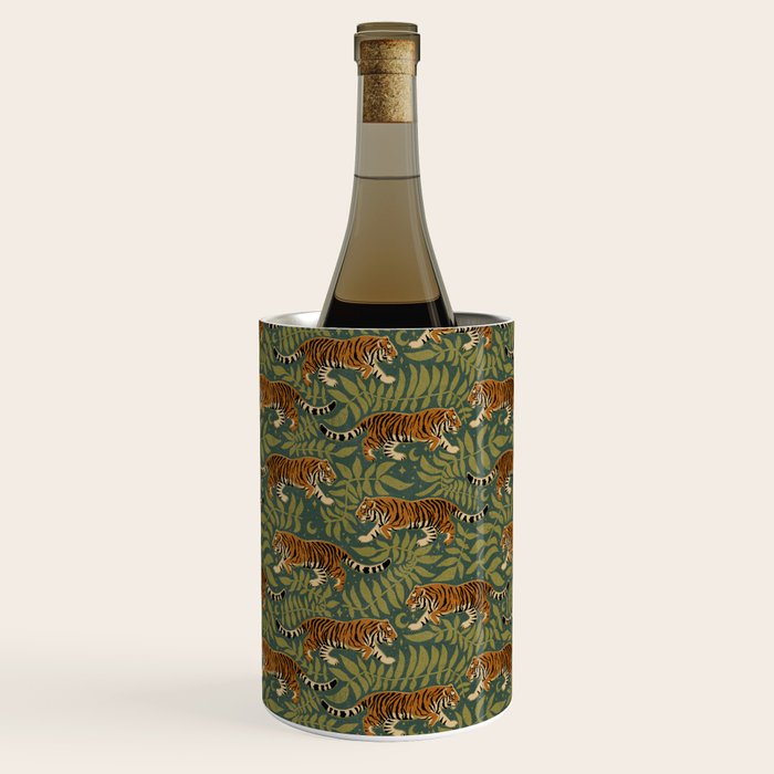 Tigers - forest and fern Wine Chiller Gallery Image 3