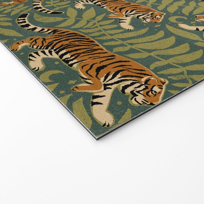 Tigers - forest and fern Welcome Mat Gallery Image 2