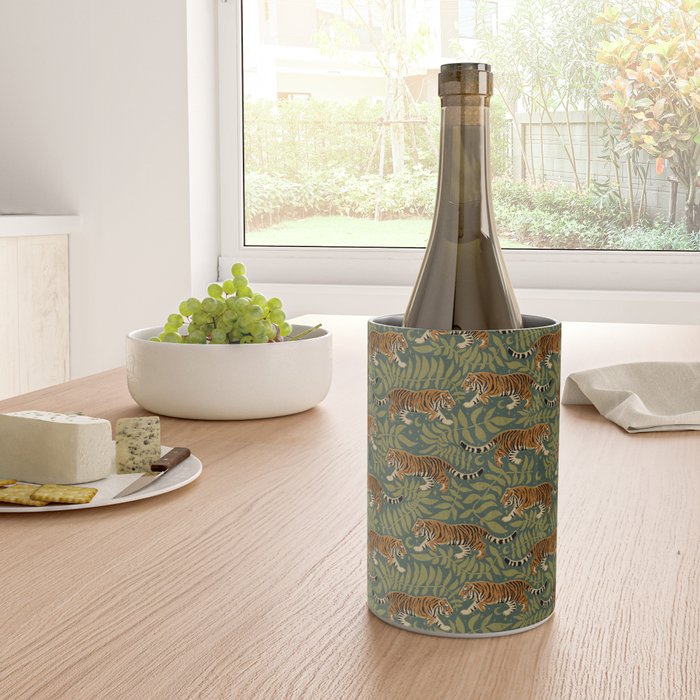 Tigers - forest and fern Wine Chiller Gallery Image 4
