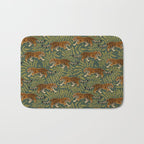 Tigers - forest and fern Bath Mat Gallery Image 1