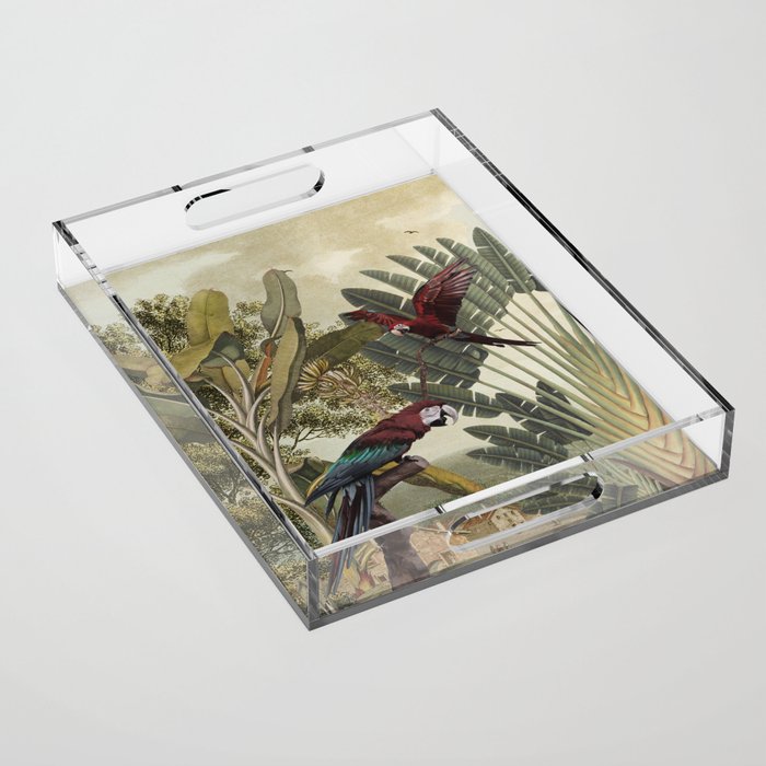 Parrot Garden Acrylic Tray Gallery Image 1