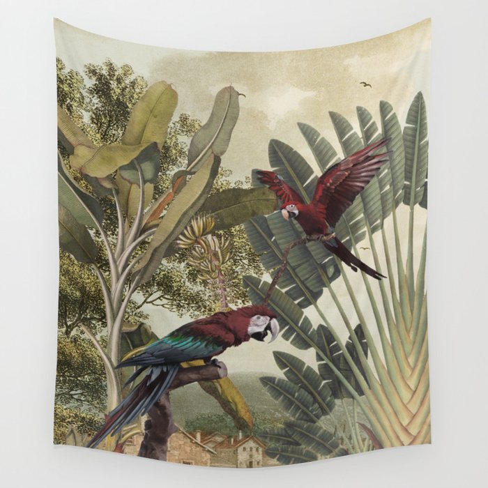 Parrot Garden Wall Tapestry Gallery Image 4