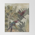 Parrot Garden Throw Blanket Gallery Image 2