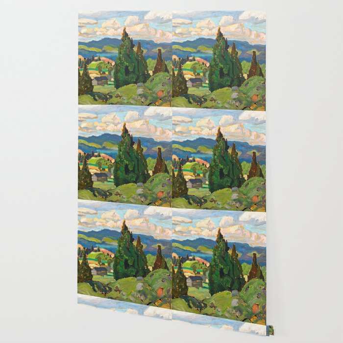 Canadian Landscape Franklin Carmichael Art Nouveau Post-Impressionism Wallpaper Gallery Image 2