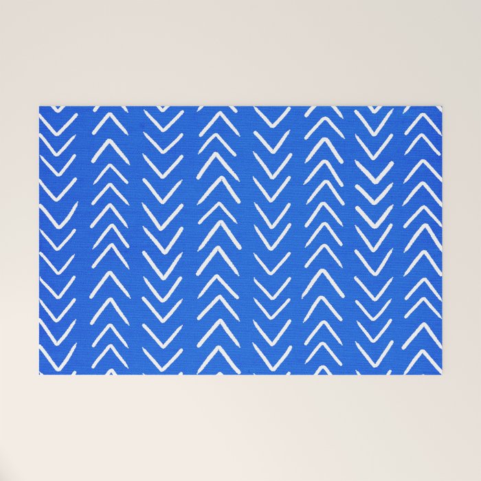 Mudcloth 01: Navy Blue Edition Welcome Mat Gallery Image 1