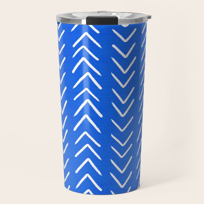 Mudcloth 01: Navy Blue Edition Travel Mug Gallery Image 1