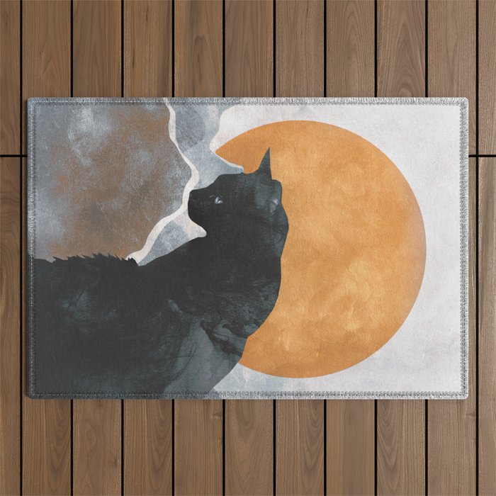 Black Cat Outdoor Rug Gallery Image 1