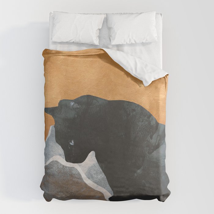 Black Cat Duvet Cover Gallery Image 1