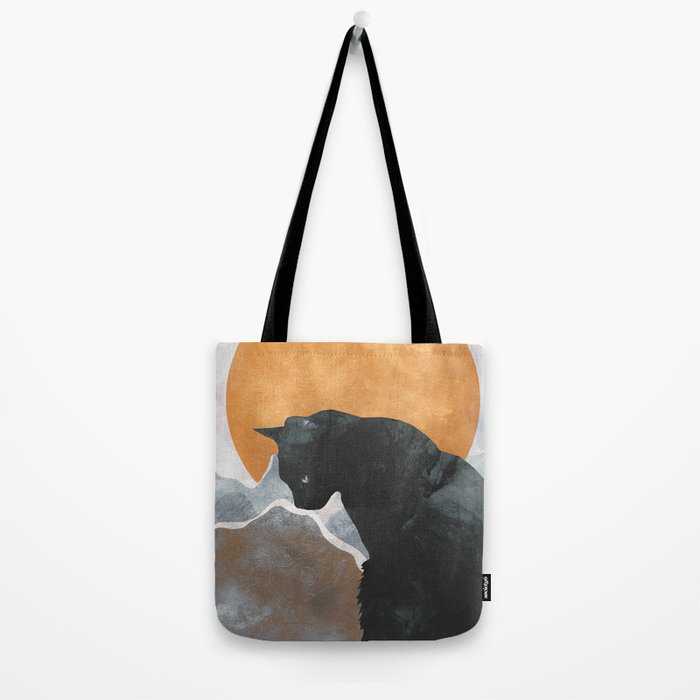 Black Cat Tote Bag Gallery Image 2