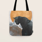 Black Cat Tote Bag Gallery Image 1