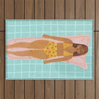 Swimming in Blue Outdoor Rug Gallery Image 1
