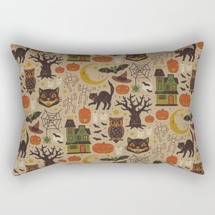 Vintage Halloween Rectangular Pillow Gallery Image 1