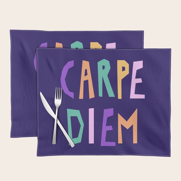 Carpe Diem lettering Placemat Gallery Image 1