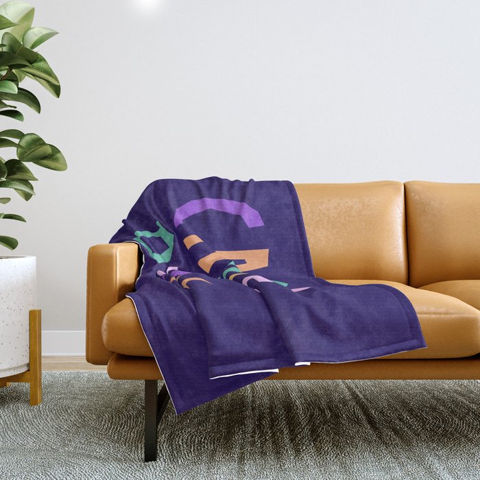 Carpe Diem lettering Throw Blanket Gallery Image 1