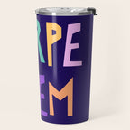 Carpe Diem lettering Travel Mug Gallery Image 2
