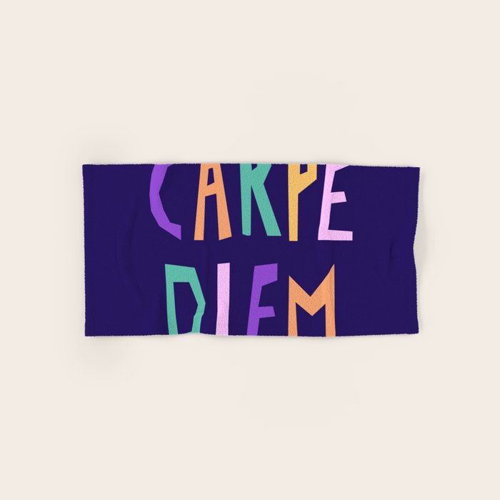 Carpe Diem lettering Bath Towel Gallery Image 1