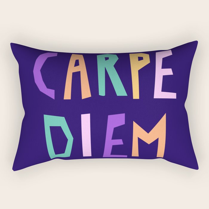 Carpe Diem lettering Rectangular Pillow Gallery Image 2