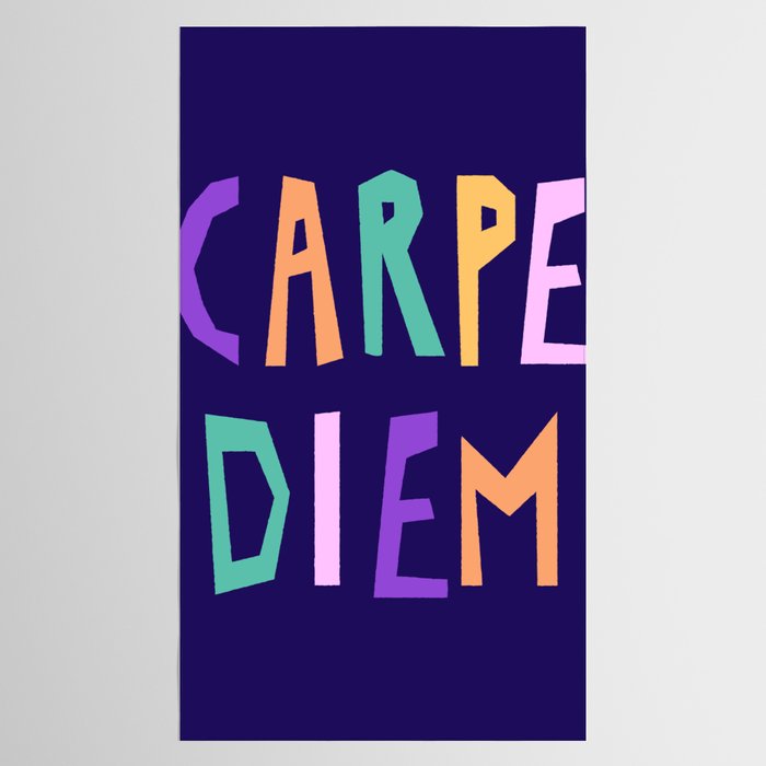 Carpe Diem lettering Tablecloth Gallery Image 2