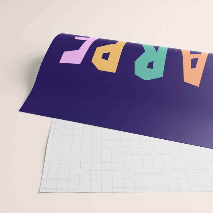 Carpe Diem lettering Wrapping Paper Gallery Image 2