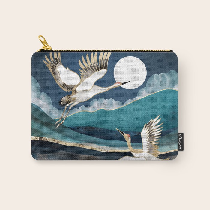 Midnight Cranes Carry All Pouch Gallery Image 1
